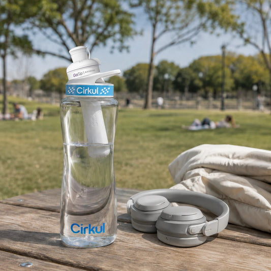 32oz. Plastic Bottle & Comfort Grip Lid - US 5939