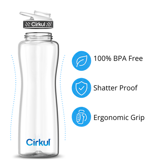42oz. Plastic Bottle & Comfort Grip Lid - US 5211