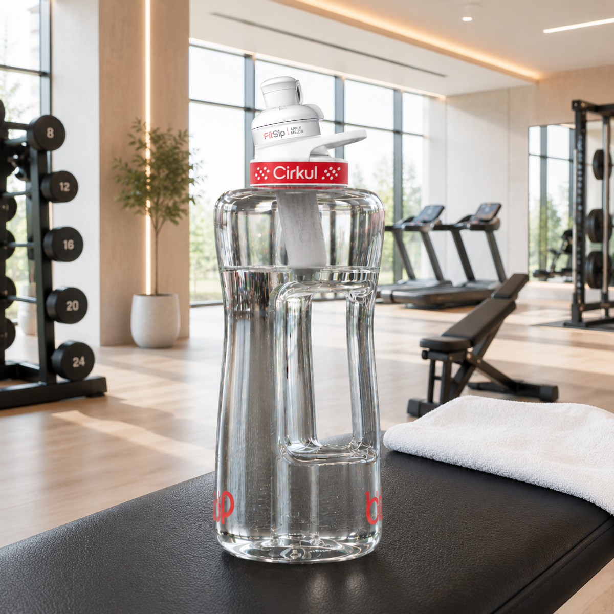 62oz. Plastic Bottle & Comfort Grip Lid - US 3253
