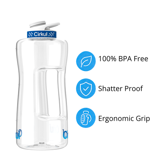 62oz. Plastic Bottle & Comfort Grip Lid - US 3515