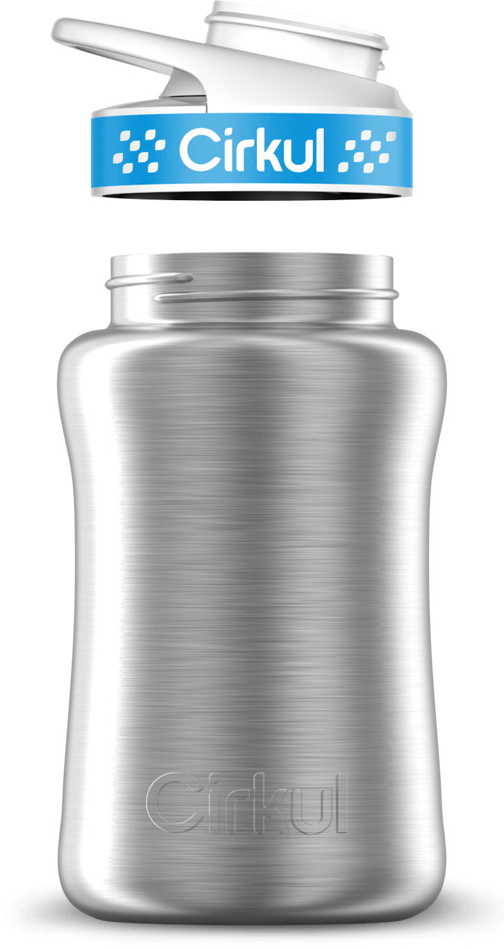 Custom 12oz. Stainless Steel Bottle & Comfort Grip Lid - US 1602