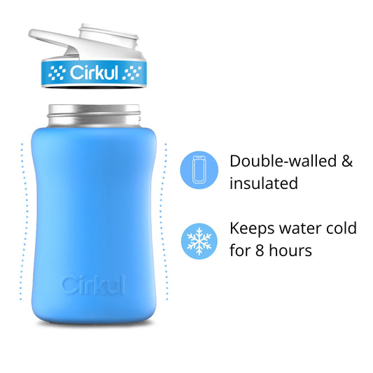 12oz. Stainless Steel Bottle & Comfort Grip Lid - US 8738