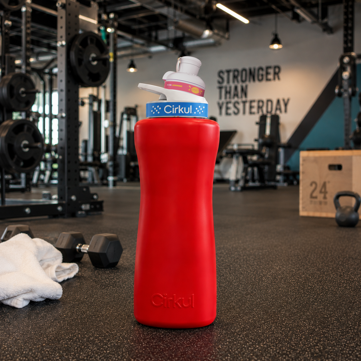 32oz. Stainless Steel Bottle & Comfort Grip Lid - US 4771