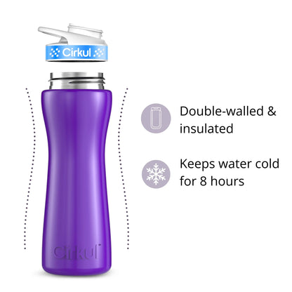 22oz. Stainless Steel Bottle & Comfort Grip Lid - US 9135