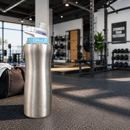32oz. Stainless Steel Bottle & Comfort Grip Lid - US 6869