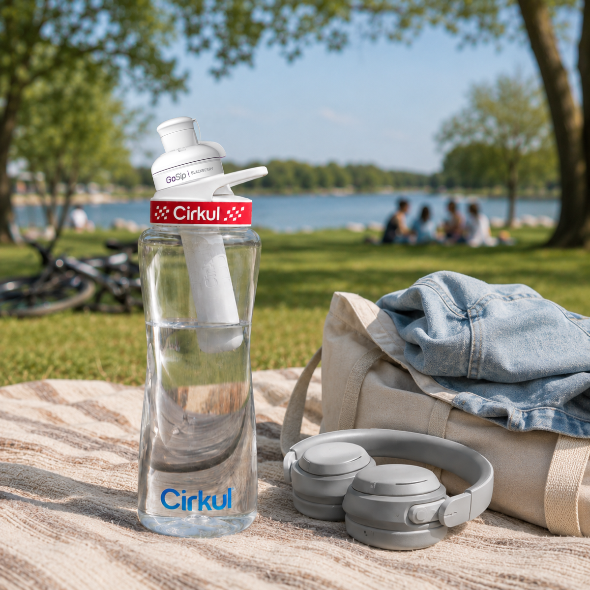 32oz. Plastic Bottle & Comfort Grip Lid - US 7696