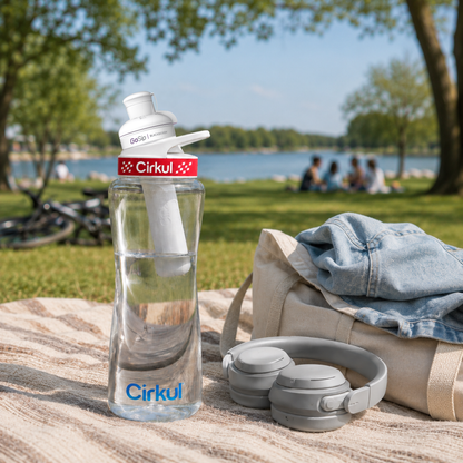 32oz. Plastic Bottle & Comfort Grip Lid - US 7696