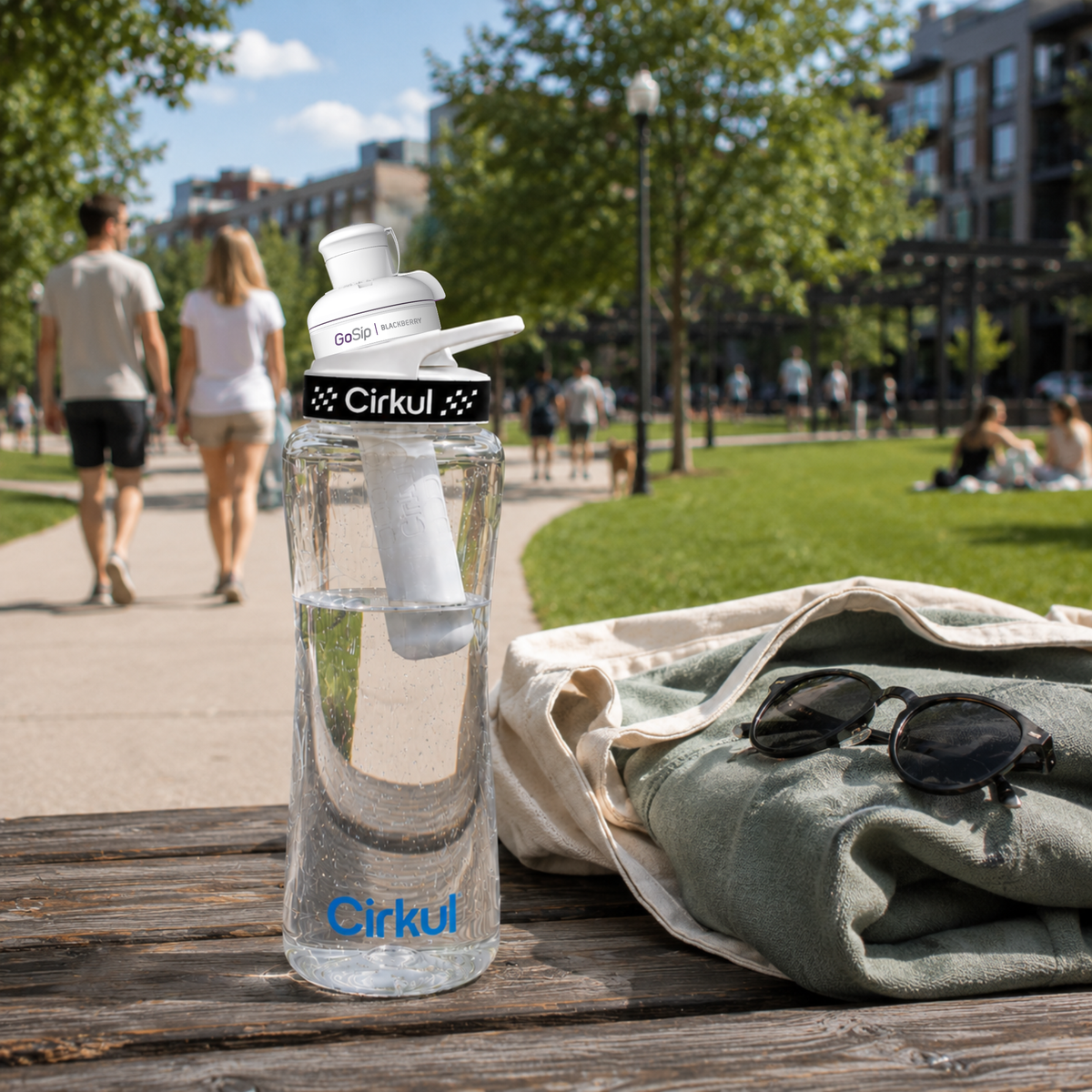 32oz. Plastic Bottle & Comfort Grip Lid - US 1762