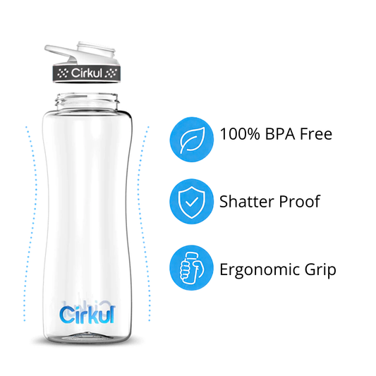 32oz. Plastic Bottle & Comfort Grip Lid - US 1762