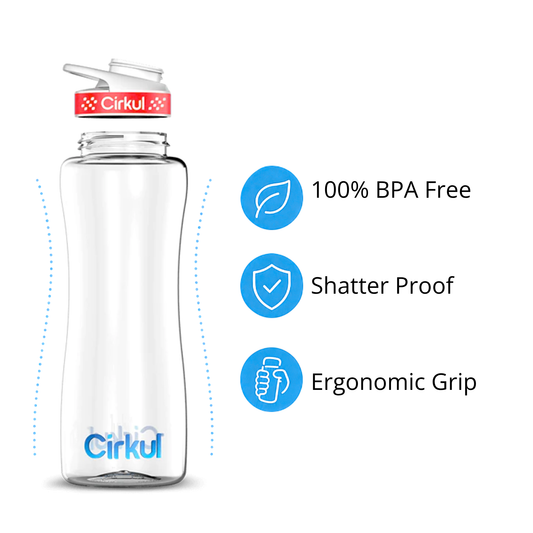 32oz. Plastic Bottle & Comfort Grip Lid - US 7696