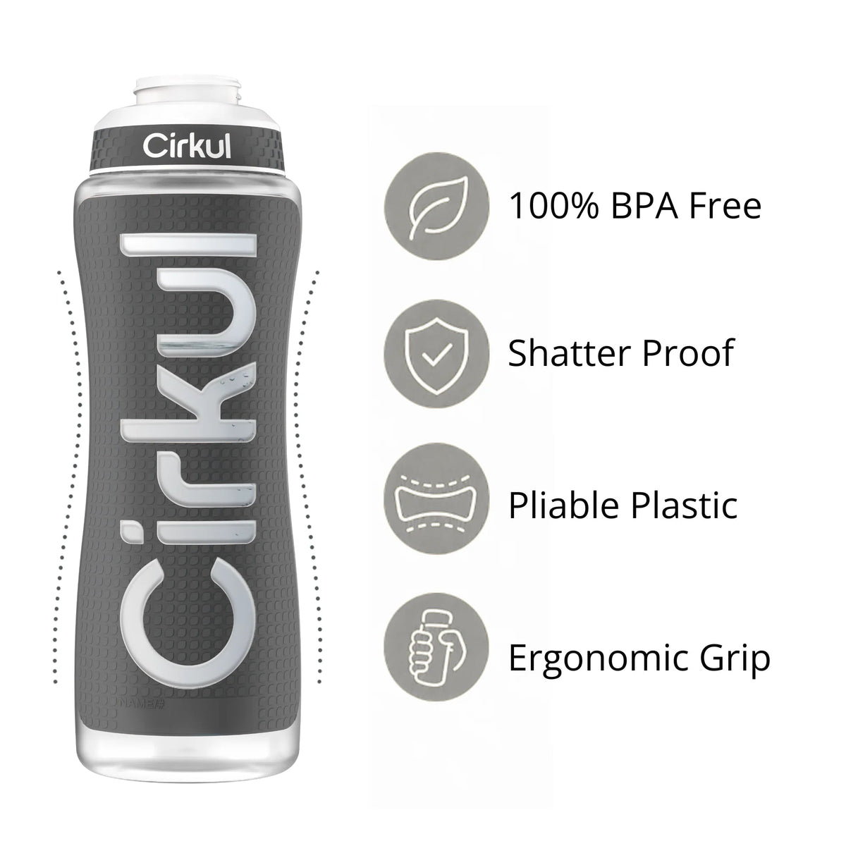 32oz. Grip Squeeze® Plastic Bottle & Sport Lid - US 2766
