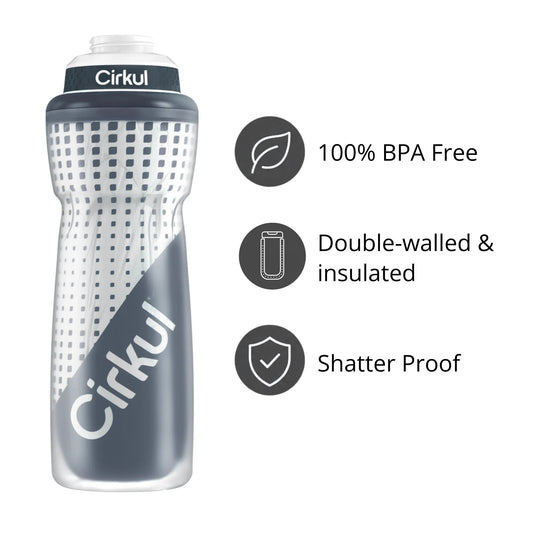 32oz. Insulated Squeeze® Plastic Bottle & Sport Lid - US 8542