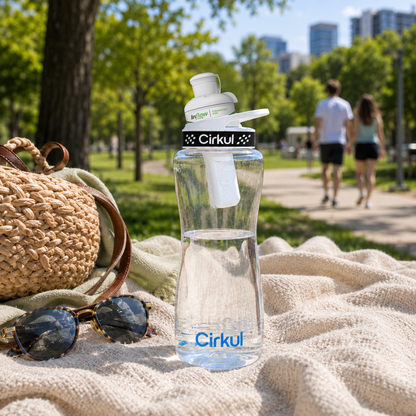 42oz. Plastic Bottle & Comfort Grip Lid - US 5211