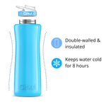 42oz. Stainless Steel Bottle & Comfort Grip Lid - US 9736
