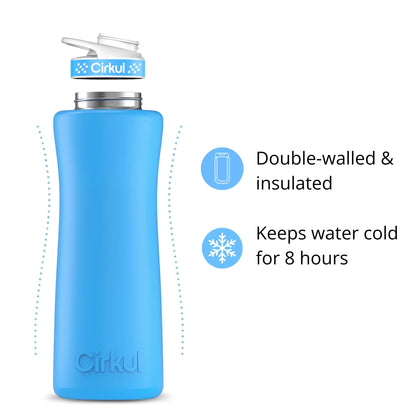42oz. Stainless Steel Bottle & Comfort Grip Lid - US 6067