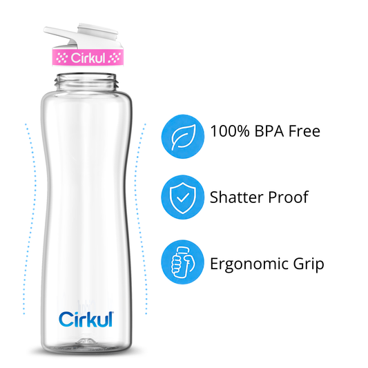 42oz. Plastic Bottle & Comfort Grip Lid - US 5057