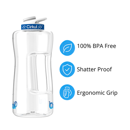 62oz. Plastic Bottle & Comfort Grip Lid - US 3515