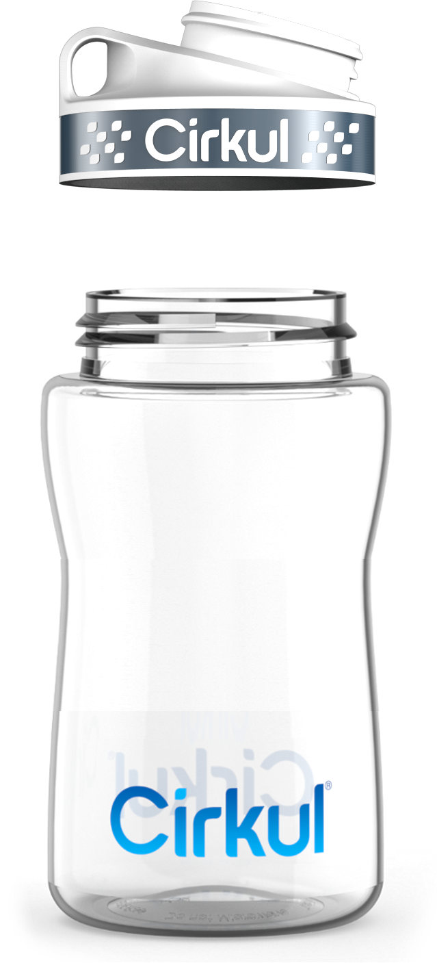 Custom 12oz. Plastic Bottle & Comfort Grip Lid - US 1941