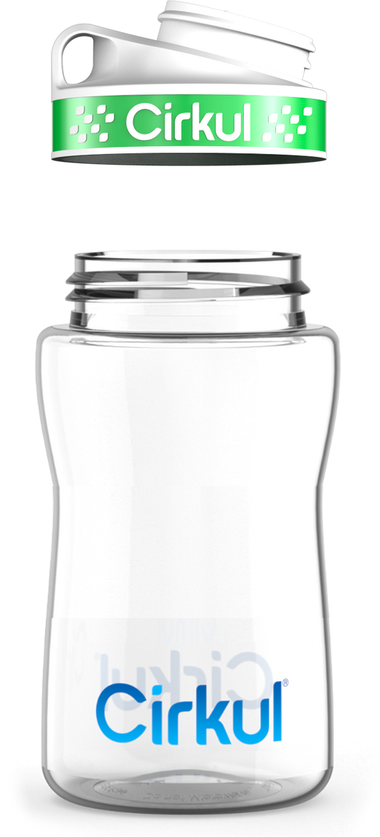 Custom 12oz. Plastic Bottle & Comfort Grip Lid - US 5175