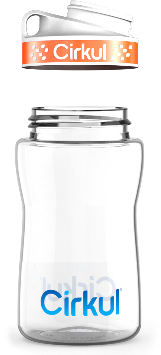 Custom 12oz. Plastic Bottle & Comfort Grip Lid - US 7204