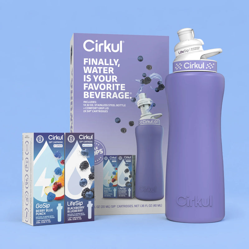 32oz. Matte Periwinkle Stainless Steel Bottle Starter Kit - US 5853